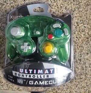 Source Unknown Green Controller for Wii/GameCube